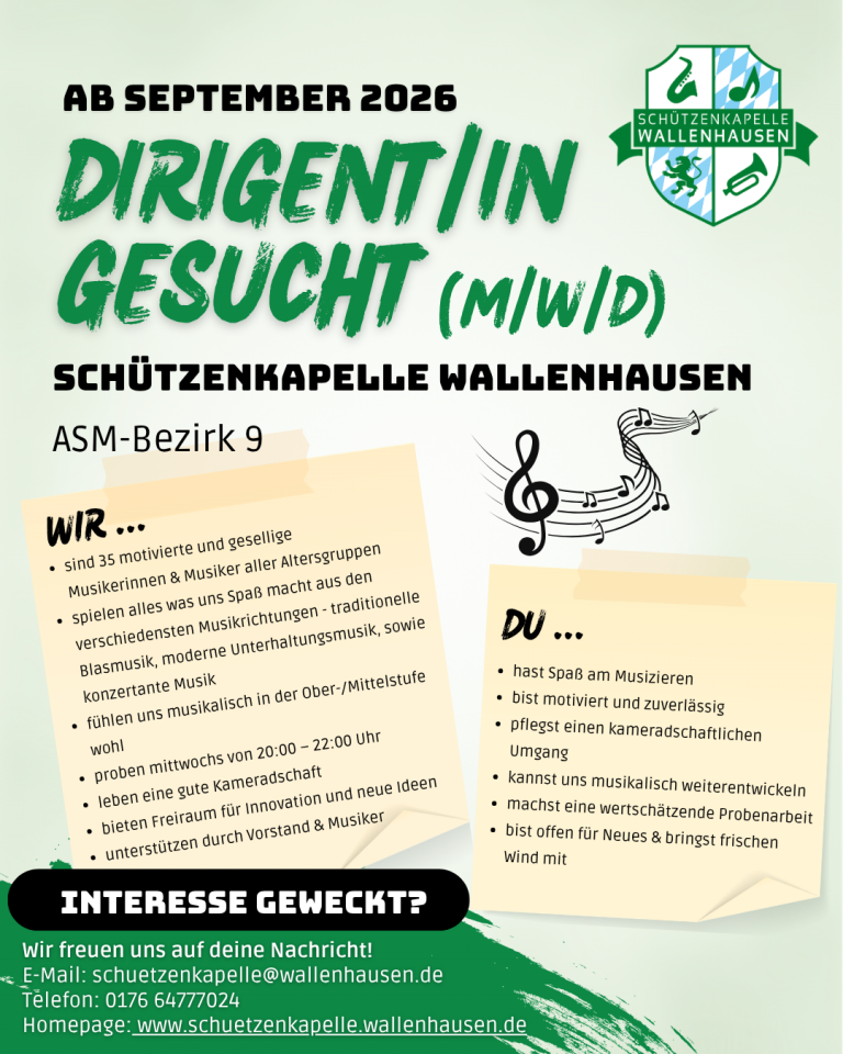 Dirigent/in gesucht 2026