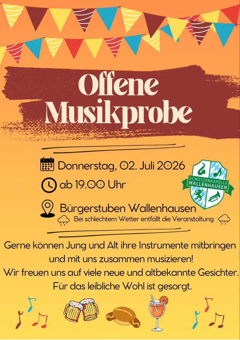 Offene Musikprobe Plakat